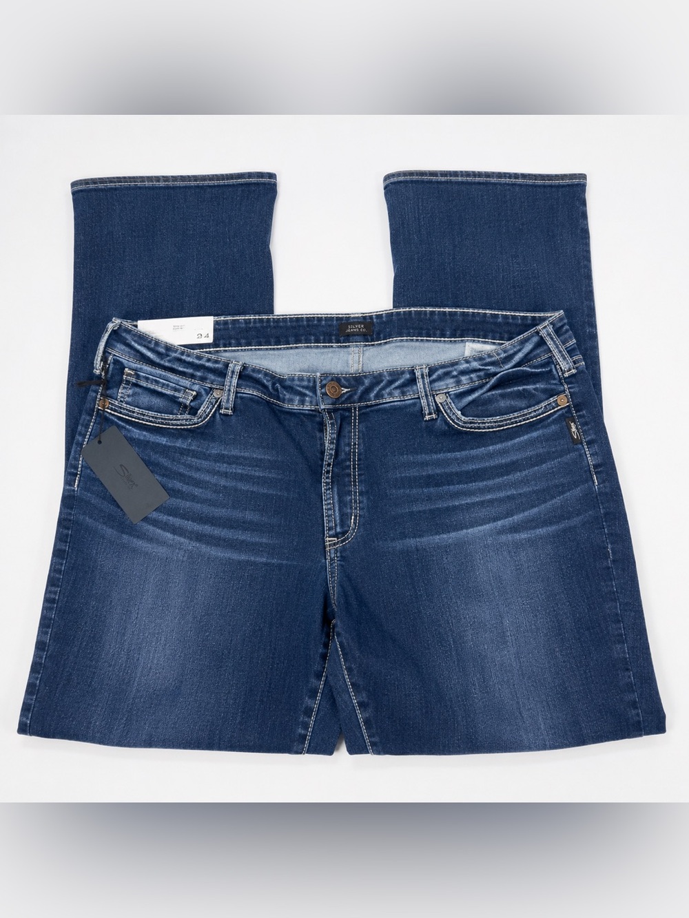 Silver Jeans Suki Slim Boot Mid Rise Curvy Jeans plus size women size 24 New